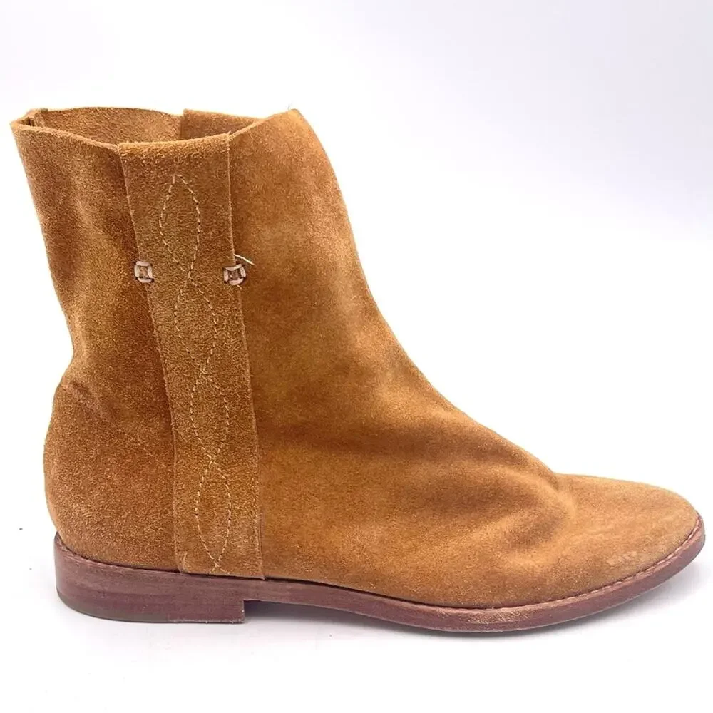 JOIE - REVOLVE Pinyon Boot cognac suede ankle booties size 7
